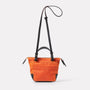 Squat Waxed Cotton Crossbody Mini Bag in Orange