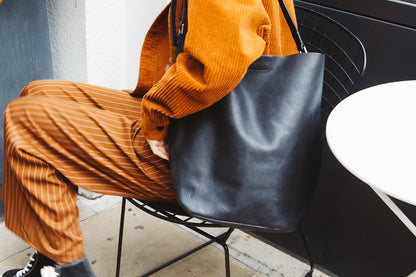 Lloyd Small Calvert Leather Bucket Bag in Black