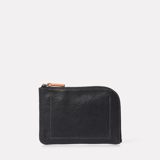 Hocker Medium Calvert Leather Purse in Black and Tan