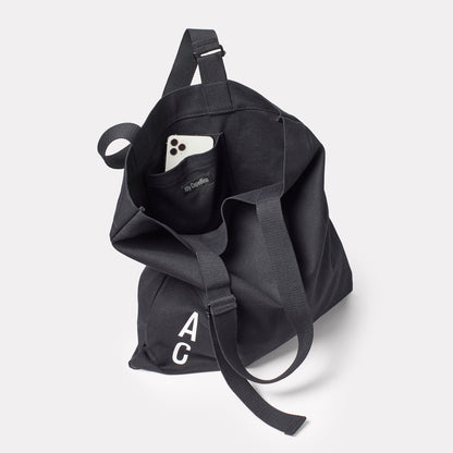 AC Canvas Tote in Black