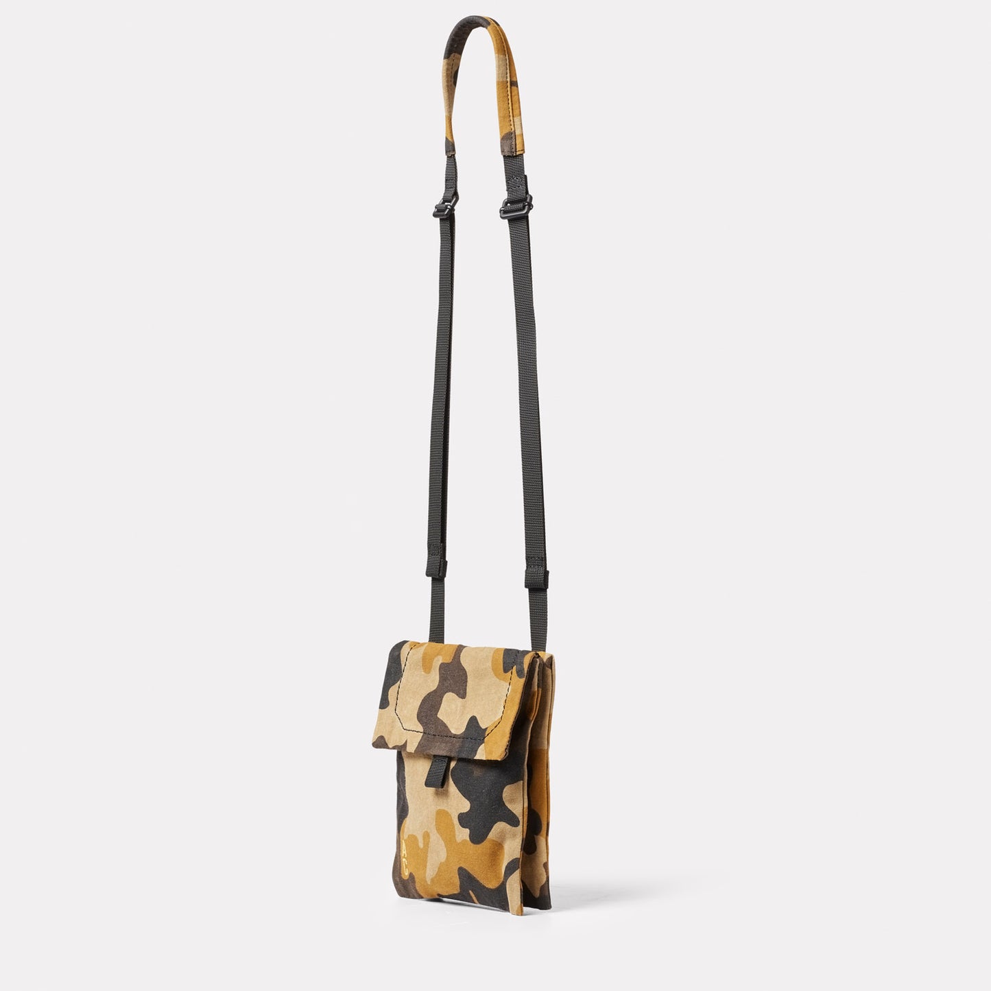 Fam Waxed Canvas Crossbody Phone Bag in Corn Camo