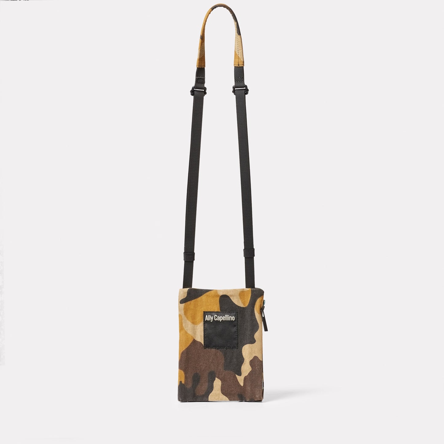 Fam Waxed Canvas Crossbody Phone Bag in Corn Camo