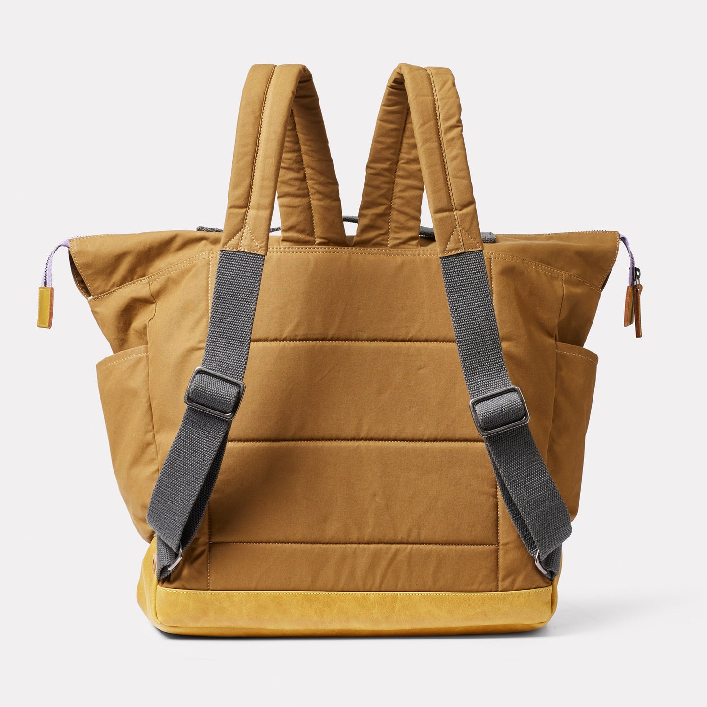 Frank Large Waxed Cotton Backpack in Gingerbread