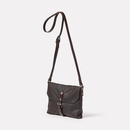 Friday Waxed Cotton Crossbody Bag in Bog