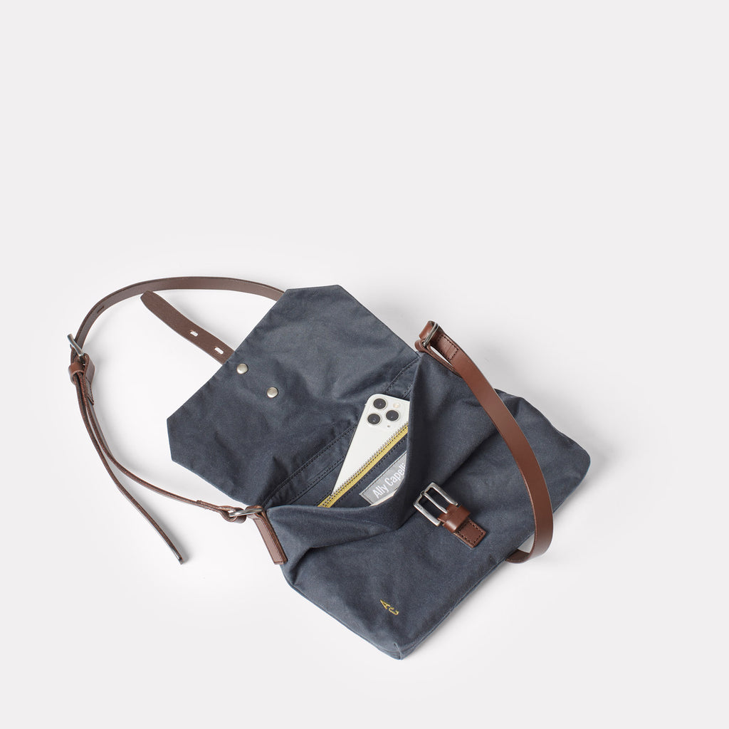 Friday Cotton Crossbody Bag in Steel
