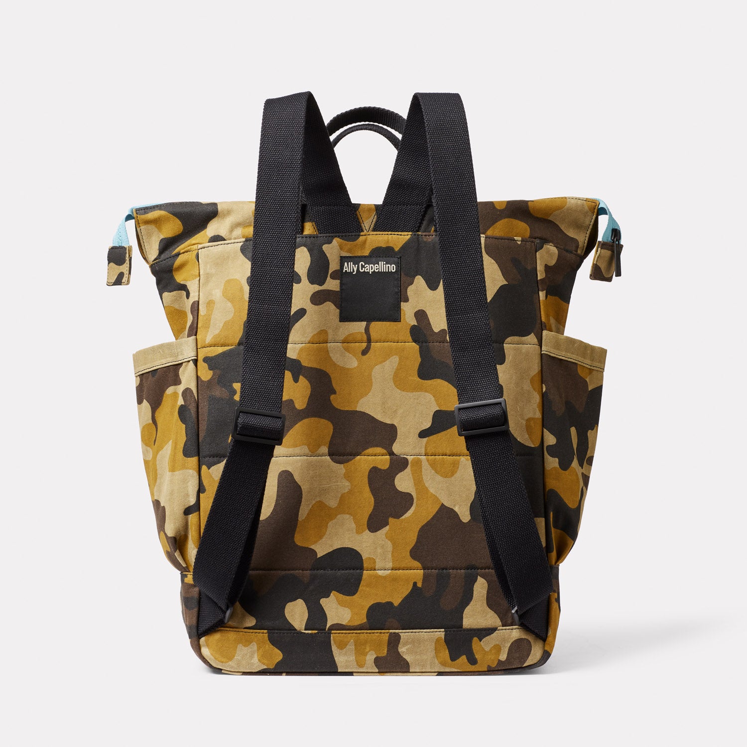 Camouflage Camo Waxed Cotton Backpack from British Backpack Brands Ally Capellino