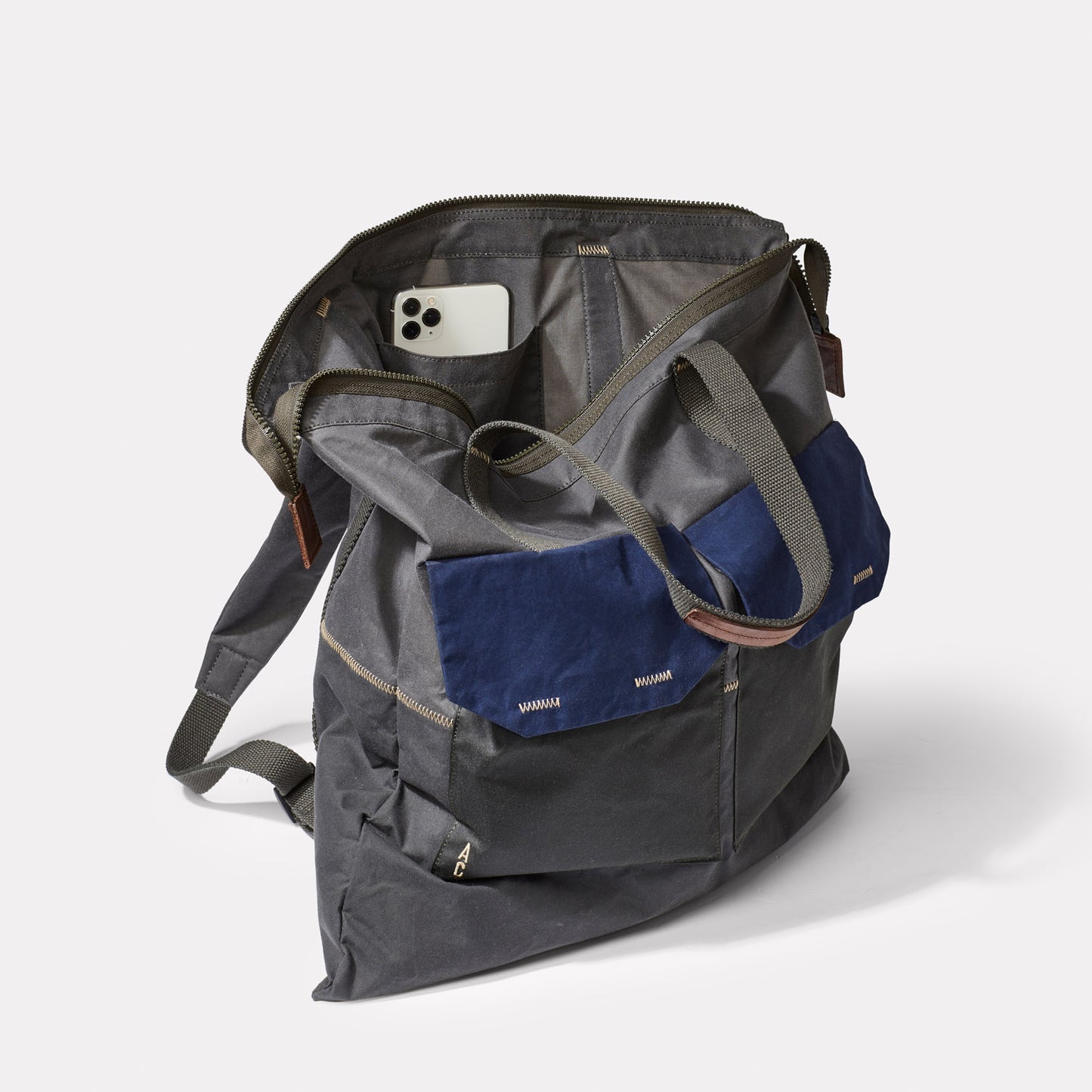 Hank WUW Waxed Cotton Backpack in Cave