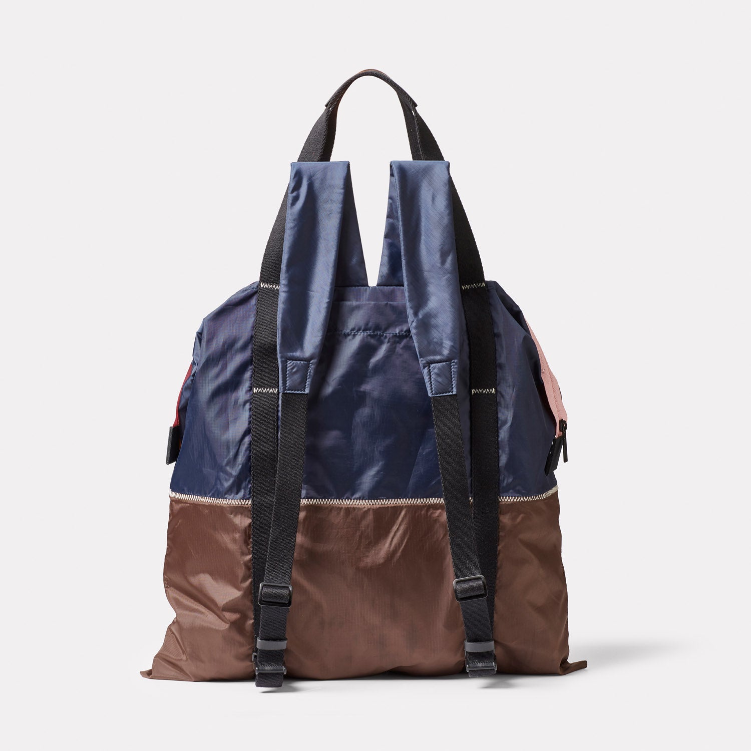 Hank Navy Orange Brown Rucksack in Jaffa from British Backpack Brand Ally Capellino