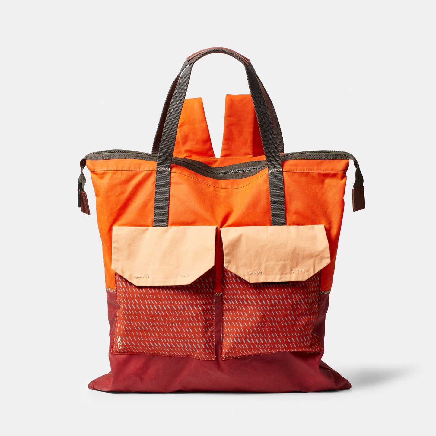 Hank WUW Waxed Cotton Backpack in Earth