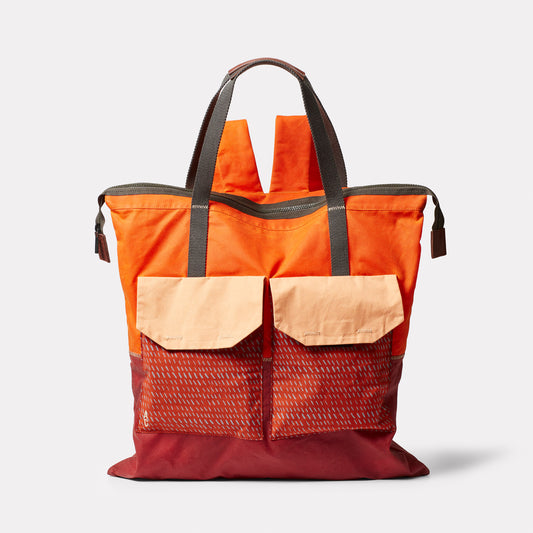 Hank WUW Waxed Cotton Backpack in Earth