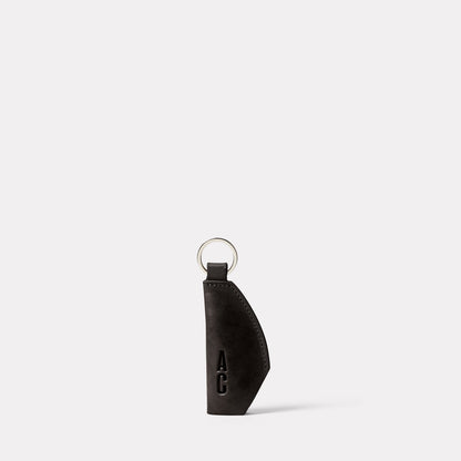 Kenneth Leather Key Fob in Black