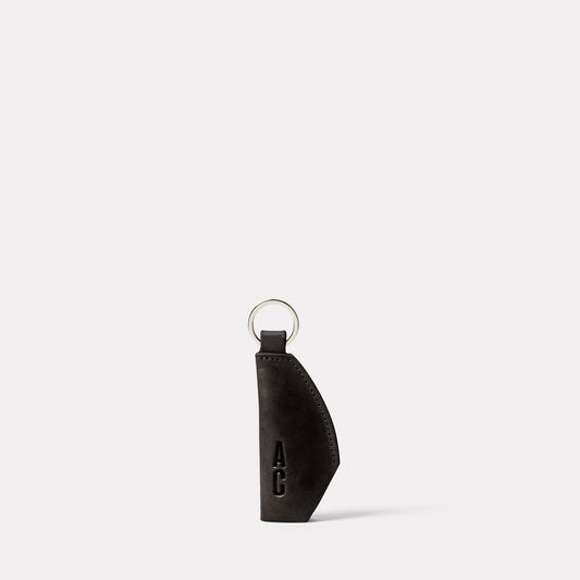 Kenneth Leather Key Fob in Black