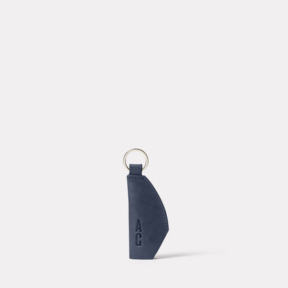 Kenneth Leather Key Fob in Teal