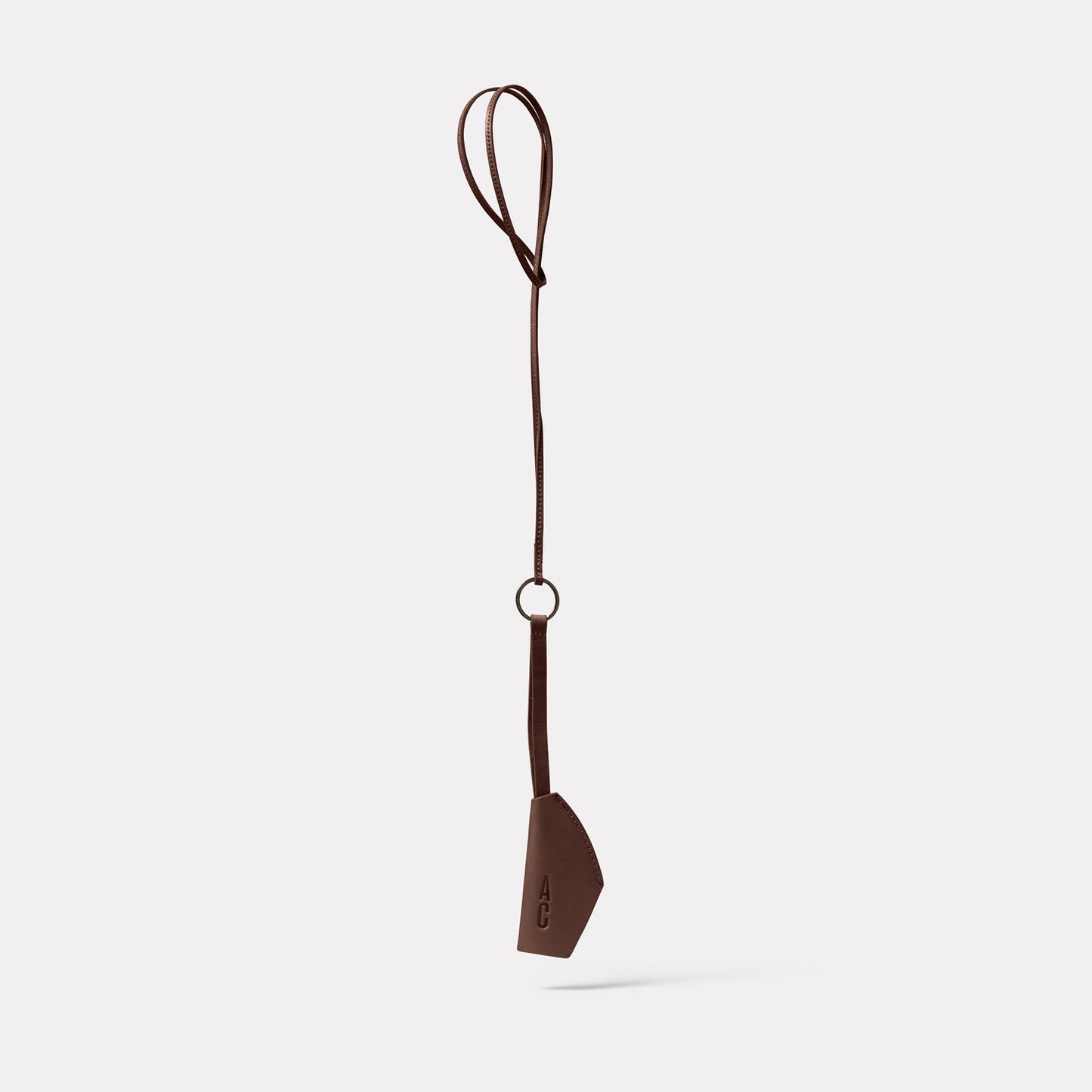 Kevin Leather Key Lanyard in Bog