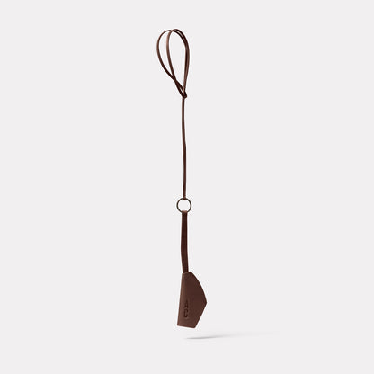Kevin Leather Key Lanyard in Bog