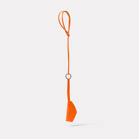 Kevin Leather Key Lanyard in Flame