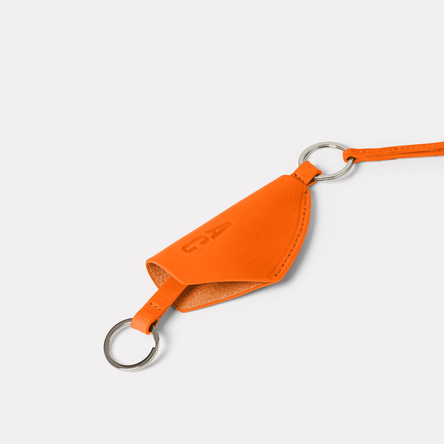 Kevin Leather Key Lanyard in Flame