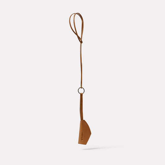 Kevin Leather Key Lanyard in Tan