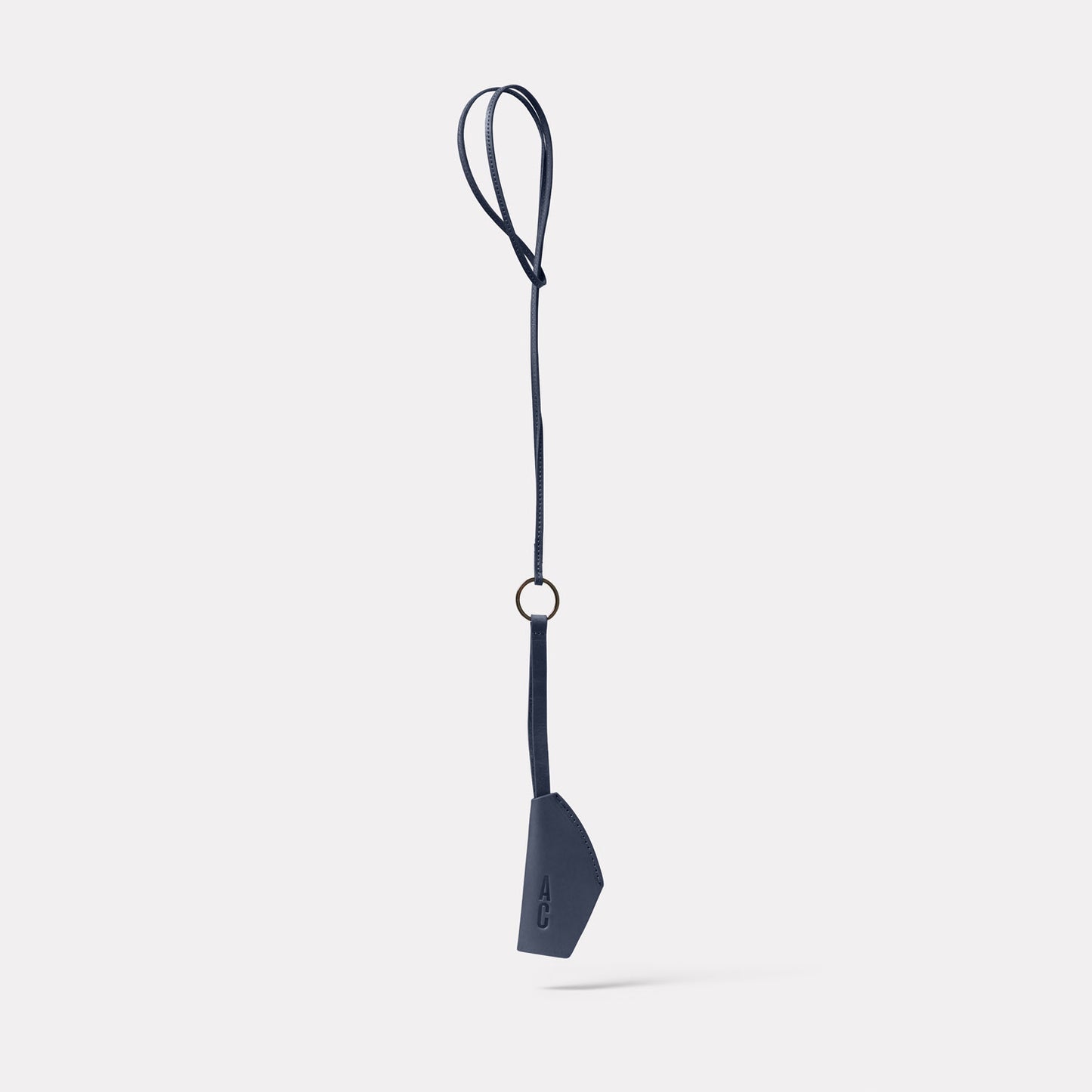 Kevin Leather Key Lanyard in Teal