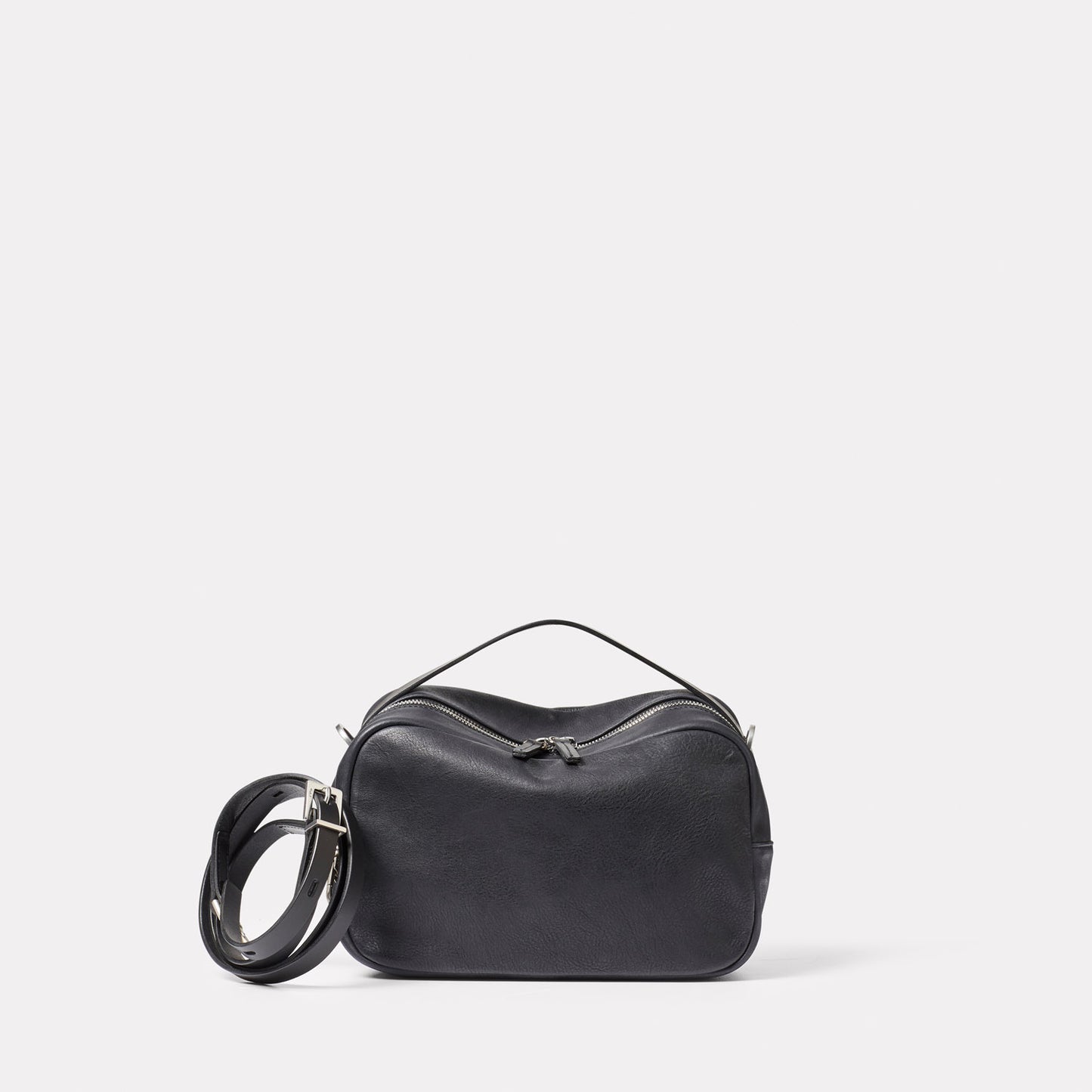 Leila Plus Leather Crossbody Bag in Black