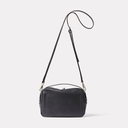 Leila Plus Leather Crossbody Bag in Black