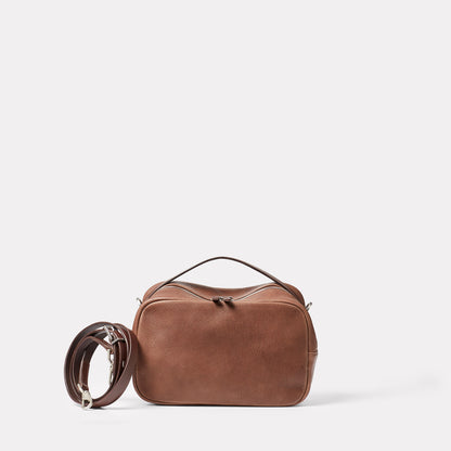 Leila Plus Leather Crossbody Bag in Brown