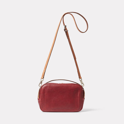 Leila Plus Leather Crossbody Bag in Plum