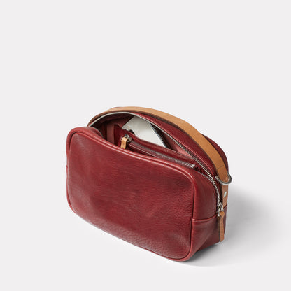 Leila Plus Leather Crossbody Bag in Plum