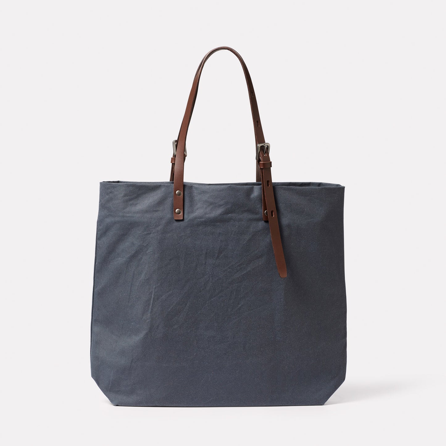 Natalie Waxed Cotton Tote in Steel