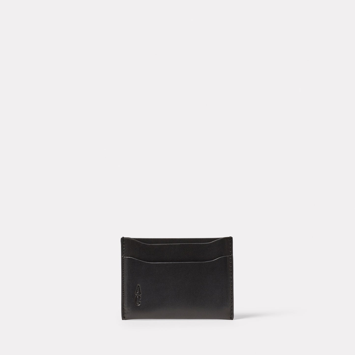 Pete Leather Card Holder in Black