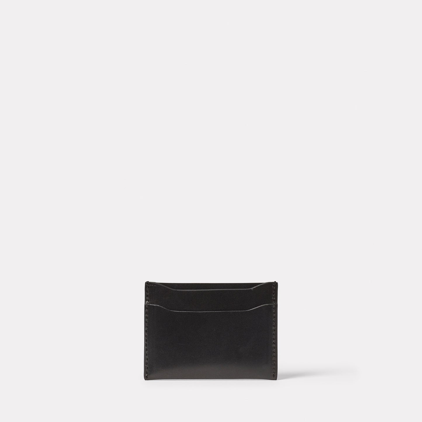 Pete Leather Card Holder in Black