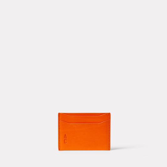 Pete Leather Card Holder in Flame