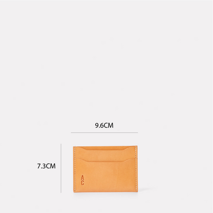 Pete Leather Card Holder in Light Tan