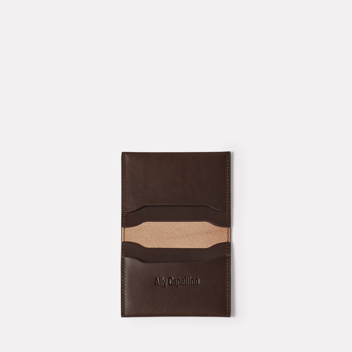 Petra Leather Cardholder in Bog