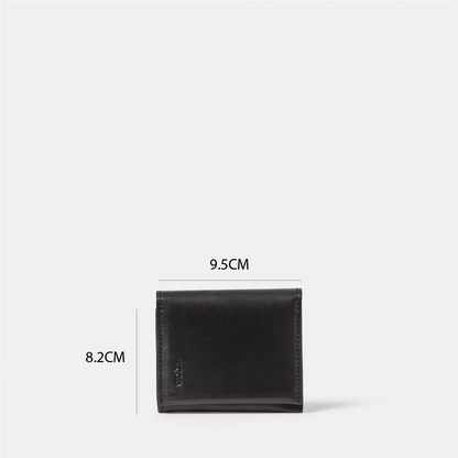 Riley Leather Coin Card Purse in Black