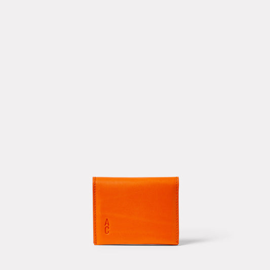 Riley Leather Coin Card Purse in Flame