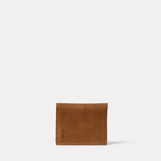 Riley Leather Coin Card Purse in Tan