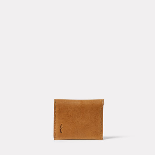 Riley WUW Leather Coin Card Purse in Tan