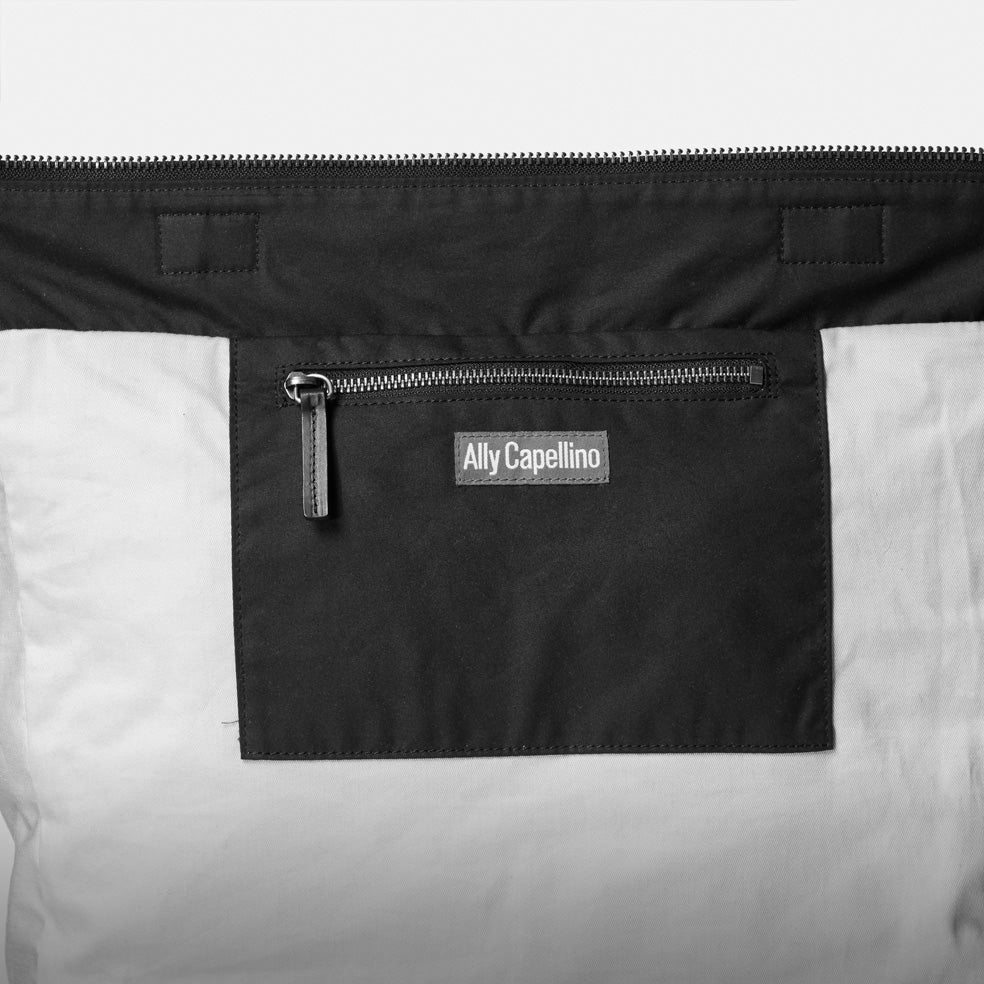 Frank Large Waxed Cotton Backpack in Steel
