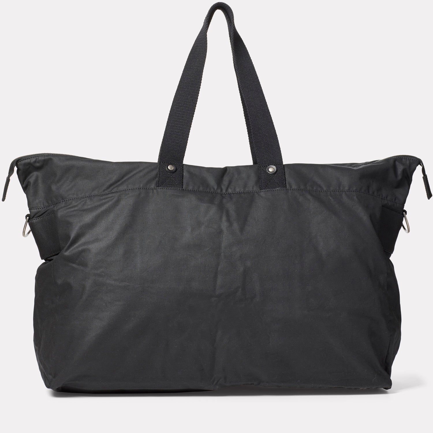 Freddie Waxed Cotton Holdall in Black