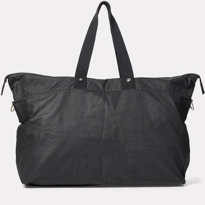 Freddie Waxed Cotton Holdall in Black