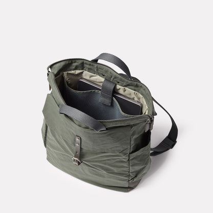 Fin Waxed Cotton Backpack in Olive