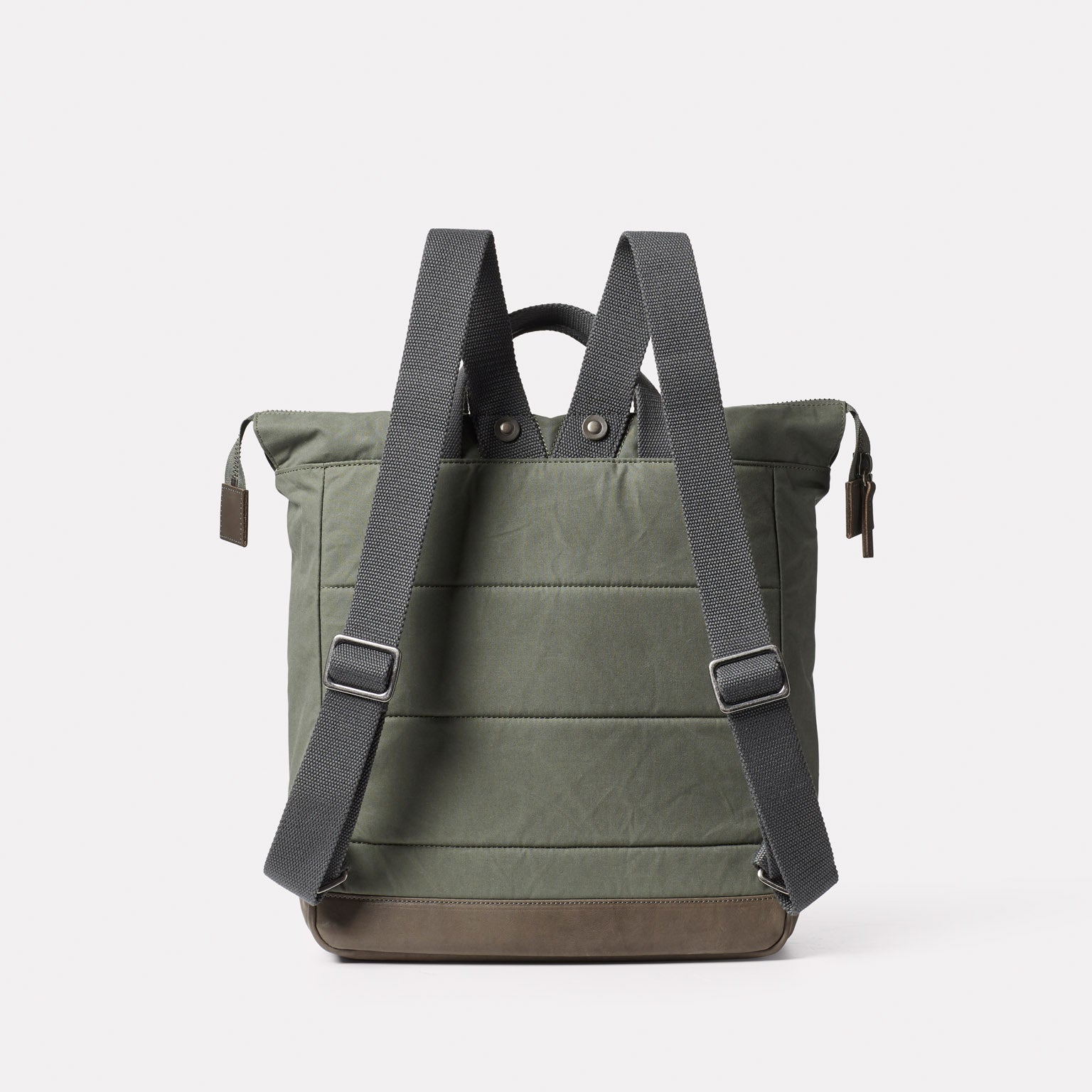 Frances Waxed Cotton Backpack in Olive