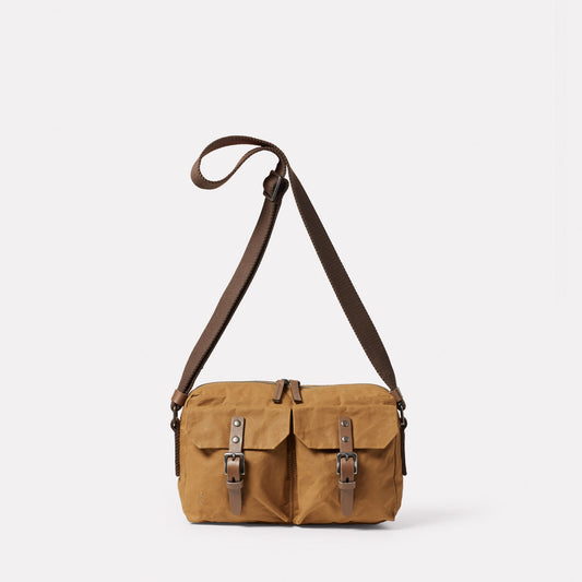 Franco Waxed Cotton Crossbody Bag in Chert