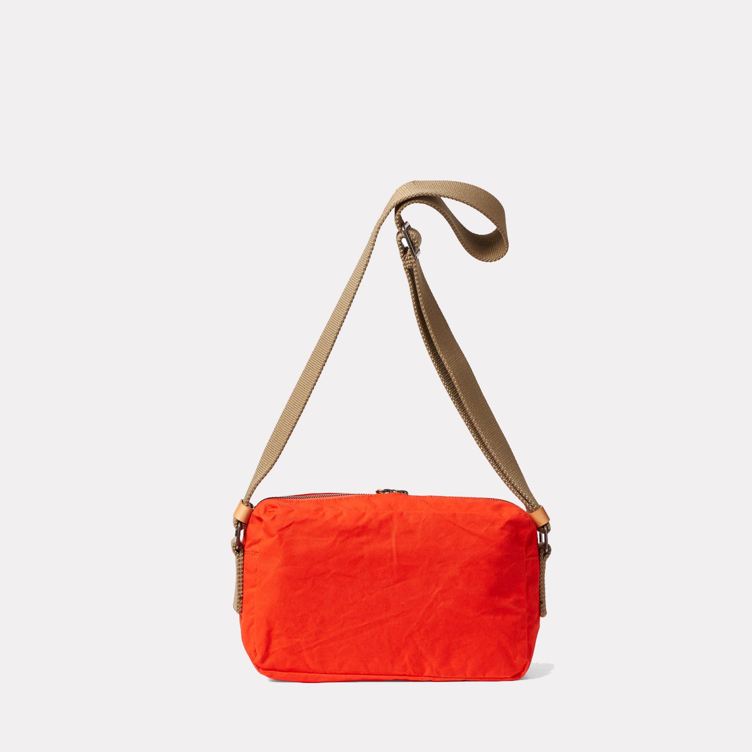Franco Waxed Cotton Crossbody Bag in Lava