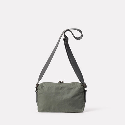 Franco Waxed Cotton Crossbody Bag in Olive