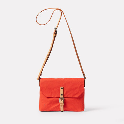 Friday Waxed Cotton Crossbody Bag in Lava