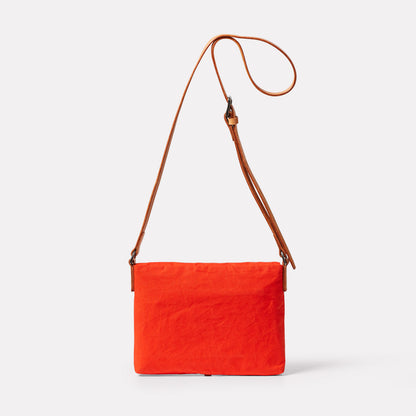 Friday Waxed Cotton Crossbody Bag in Lava