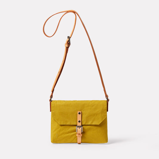 Friday Waxed Cotton Crossbody Bag in Sulfur