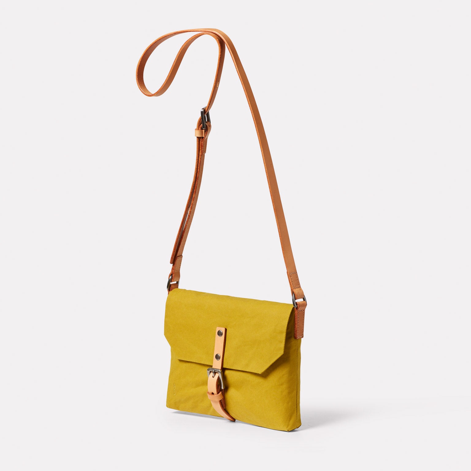 Friday Waxed Cotton Crossbody Bag in Sulfur